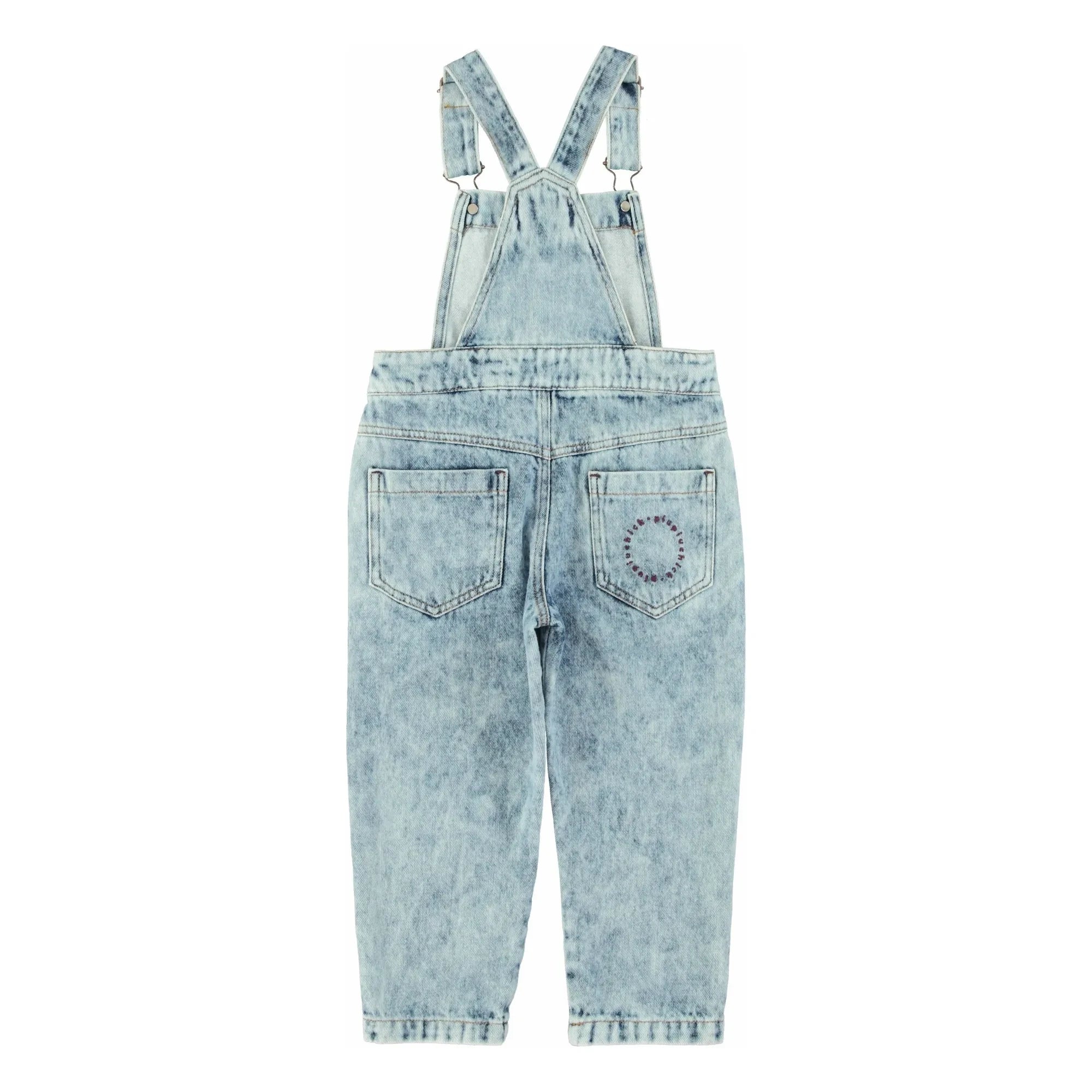 Piupiuchick - Washed Denim Dungarees | Light Blue