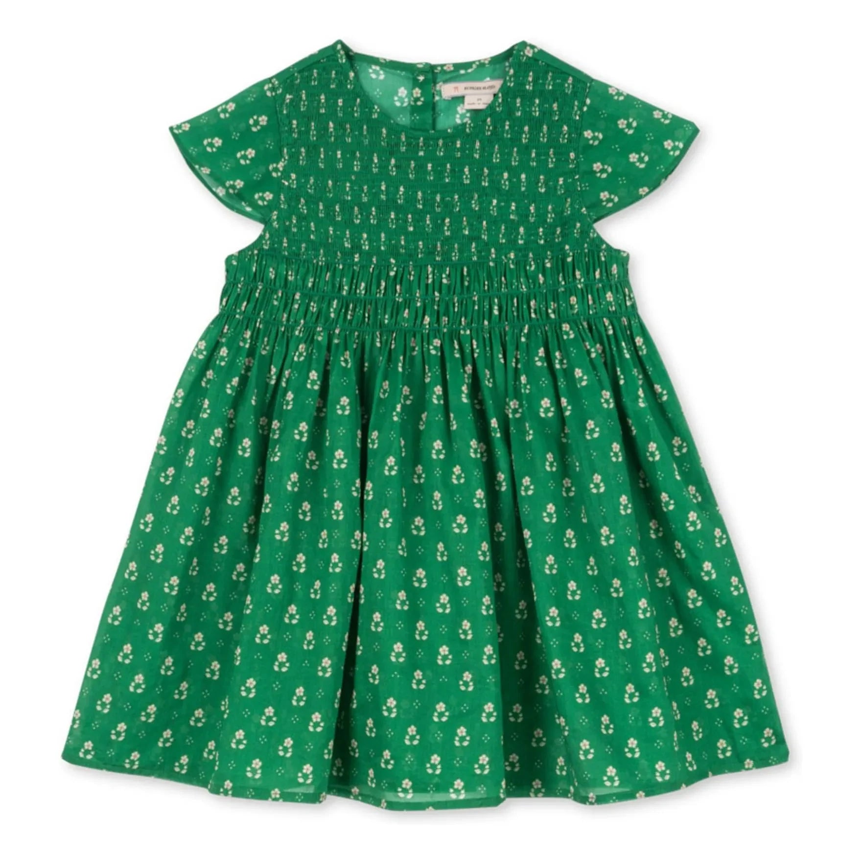 Konges Sløjd - Organic Cotton Gathered Dress | Green
