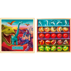 Billes & Co - Dinosaur Set - 25 Marbles | Green