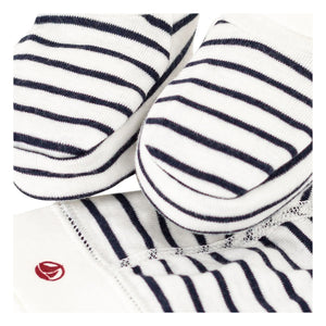 Petit Bateau - Marinière Slippers and Hat Set | Navy Blue