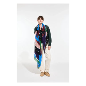 Mapoésie - Le Bal Cotton Scarf | Blue-Green