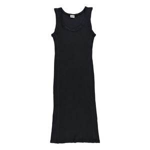 Poudre Organic - Ribbed Bean Dress - Women's Collection | Black