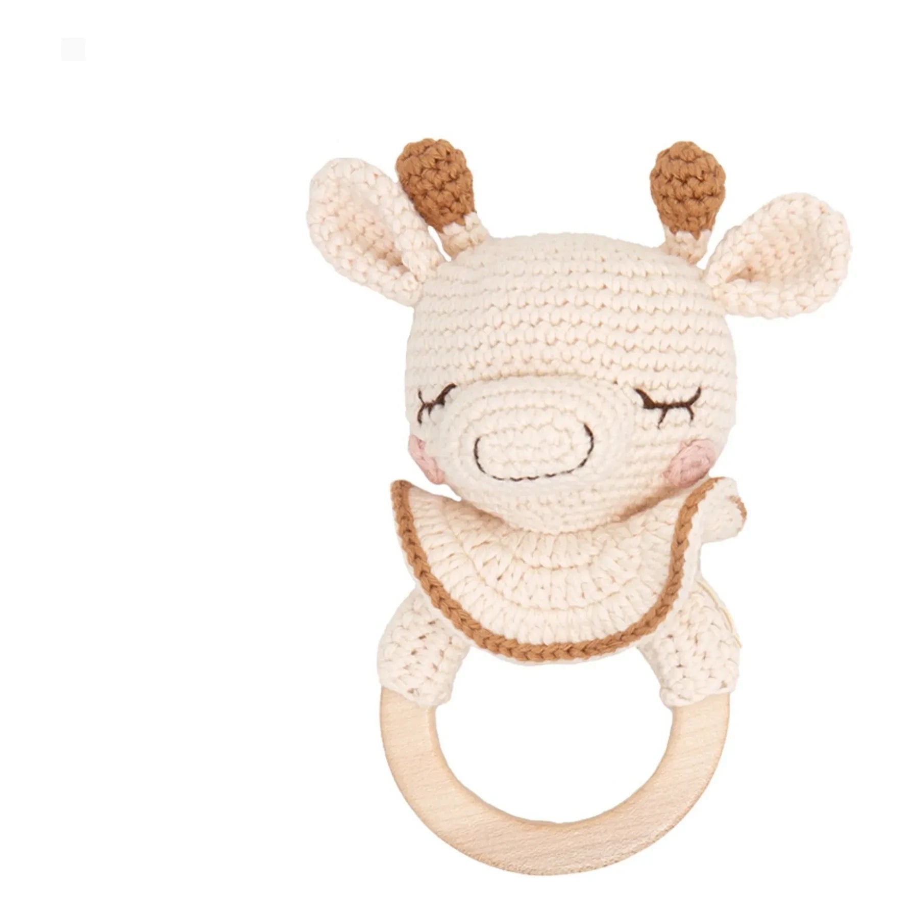 Patti Oslo - Goldie Giraffe Teething Ring | Cream