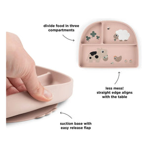 Done by deer - Vacuum-Compartment Mini Farm Plate | Sand