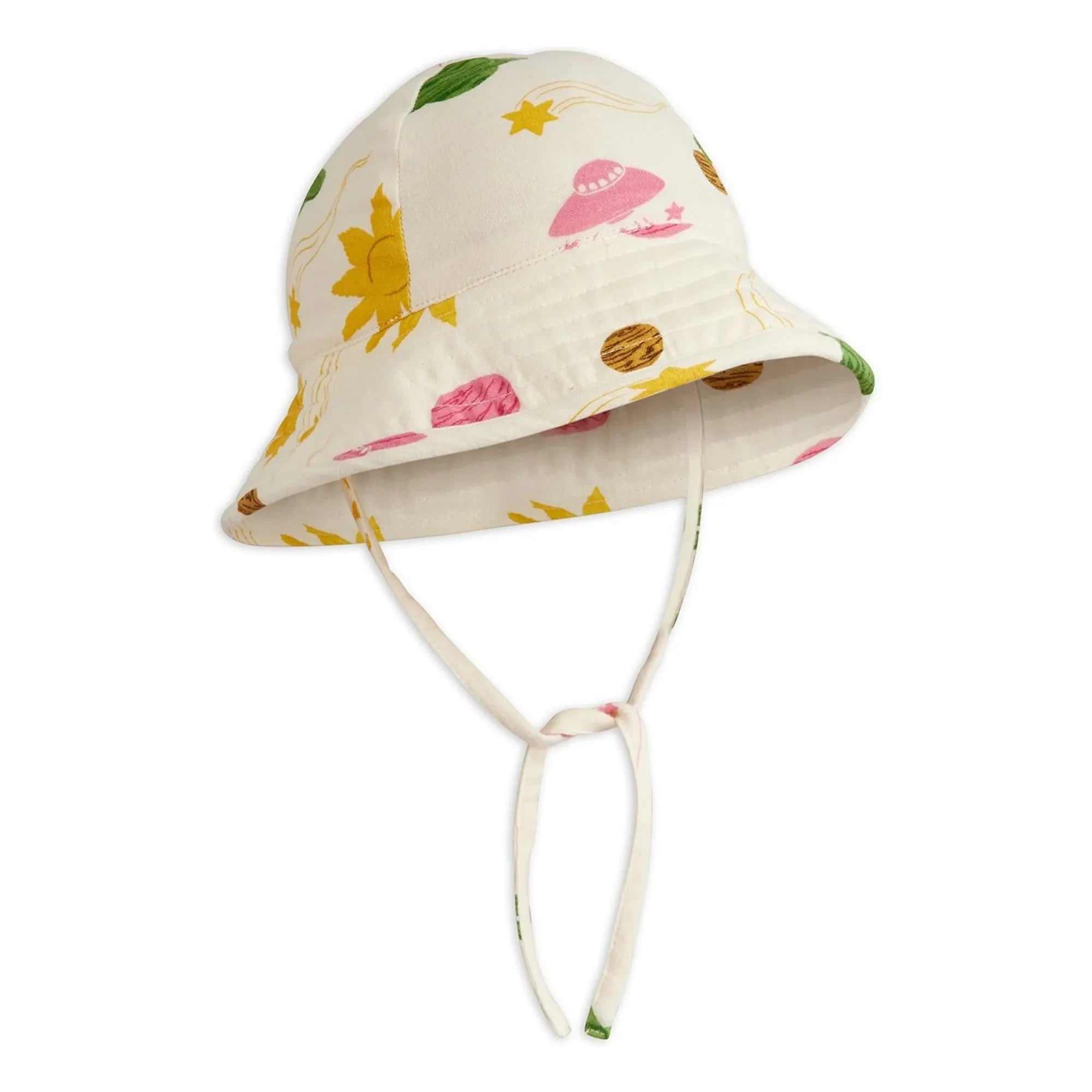 Mini Rodini - Espace organic cotton gauze hat | Ecru