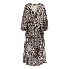 Momoni - Francisco Silk Dress | Chocolate