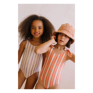 Studio Bohème - Roberta Striped Organic Cotton Swimsuit | Pink