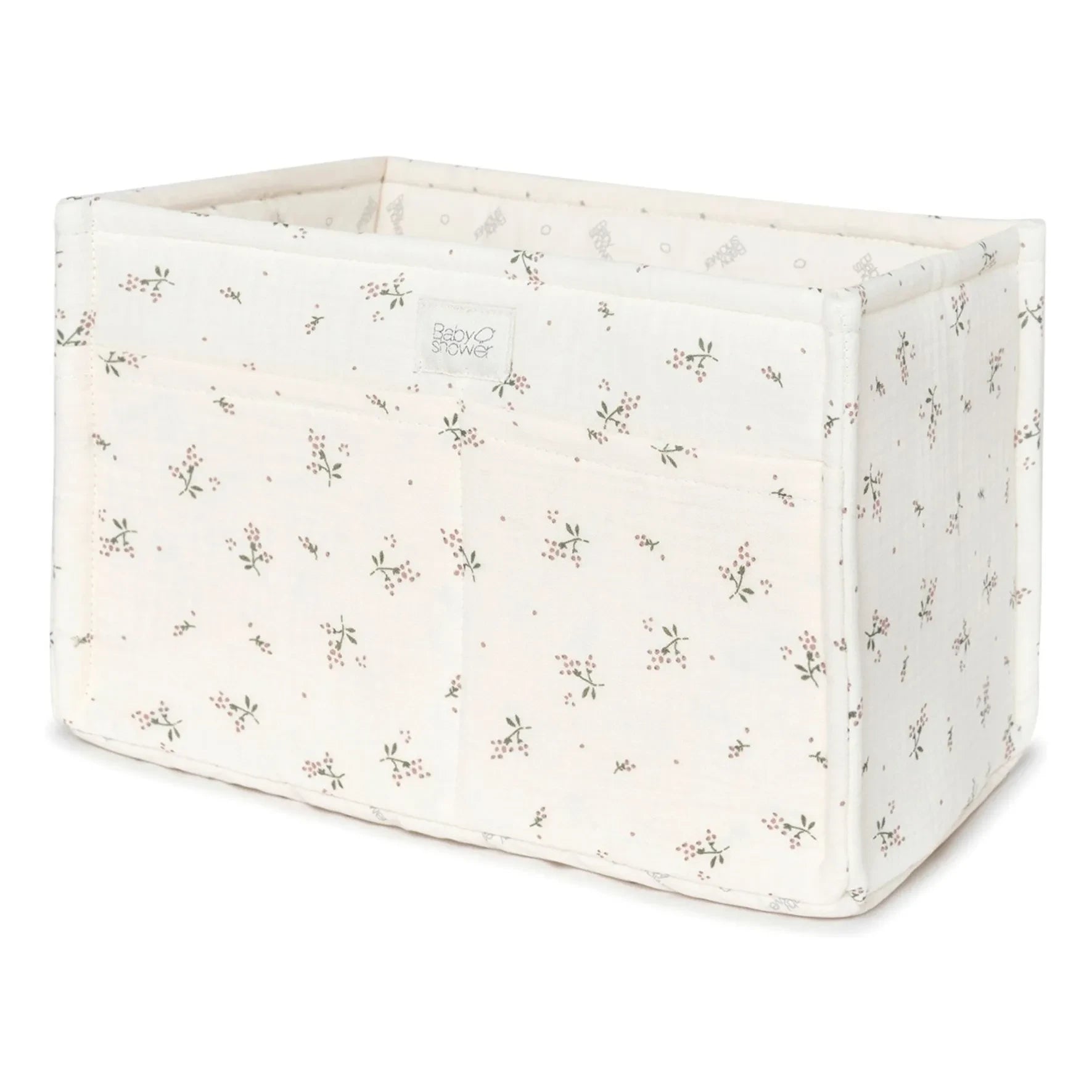 Babyshower - Large diaper storage basket Roseberry | Ecru