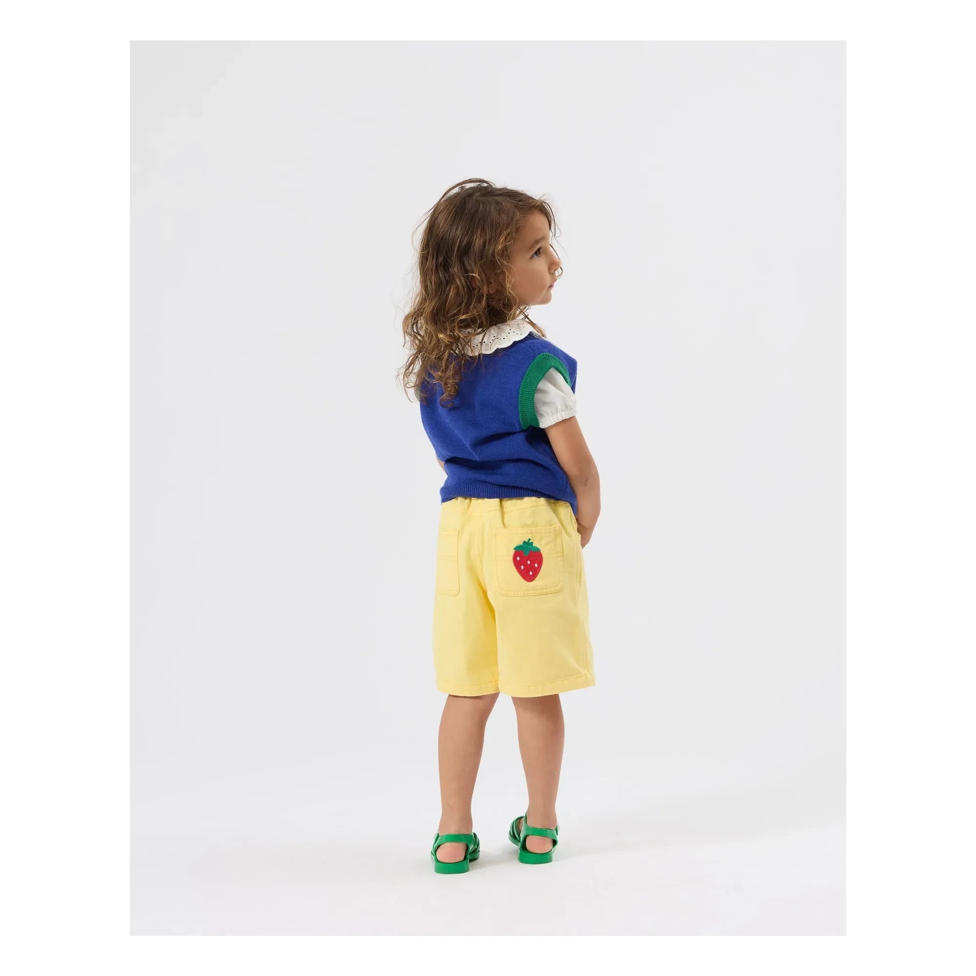 Goldie + Ace - Strawberry Sleeveless Sweater | Dark Blue