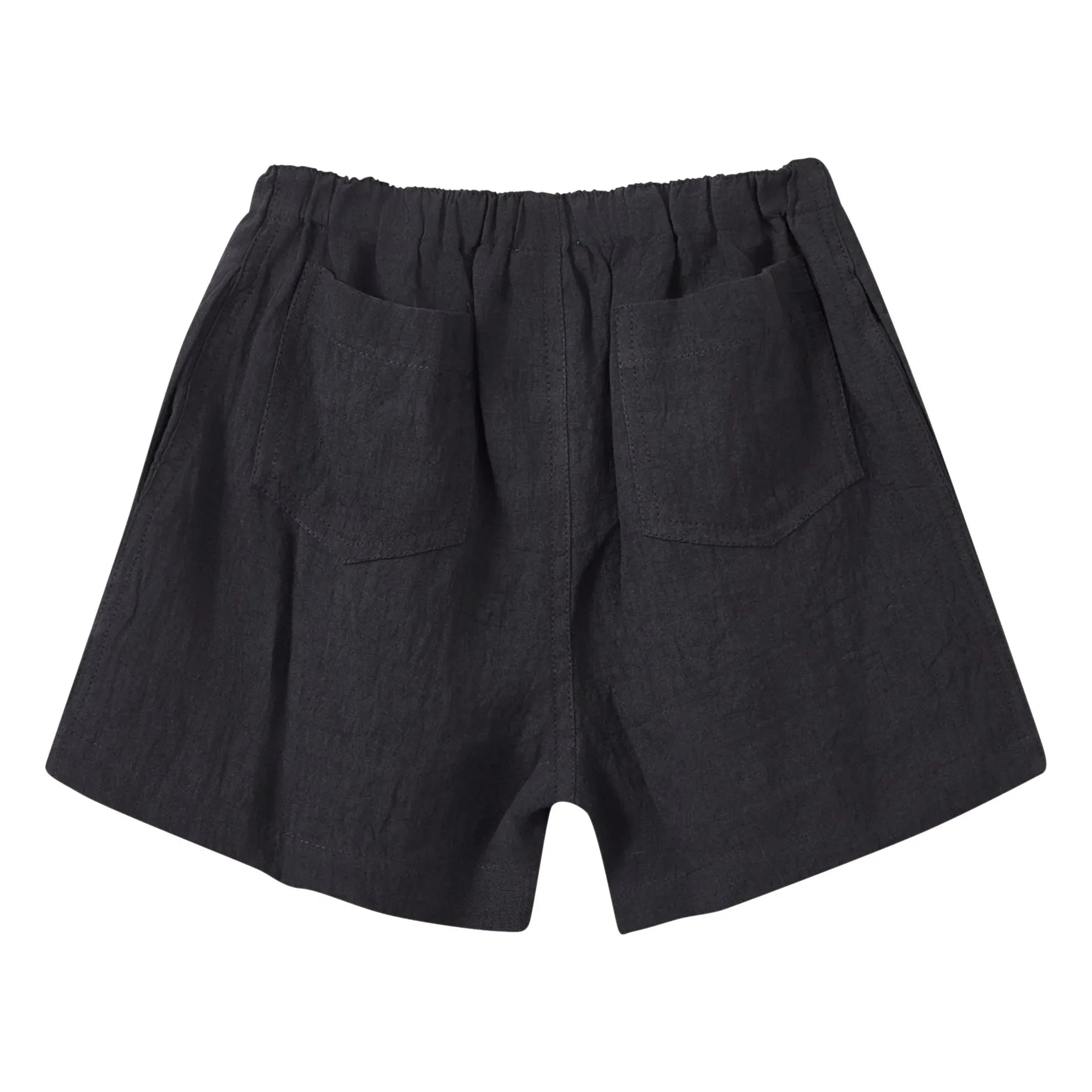 Caramel - Bamboo Linen Shirt and Shorts Set | Abyss Blue