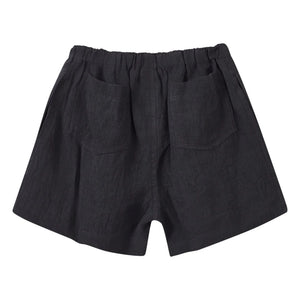 Caramel - Bamboo Linen Shirt and Shorts Set | Abyss Blue