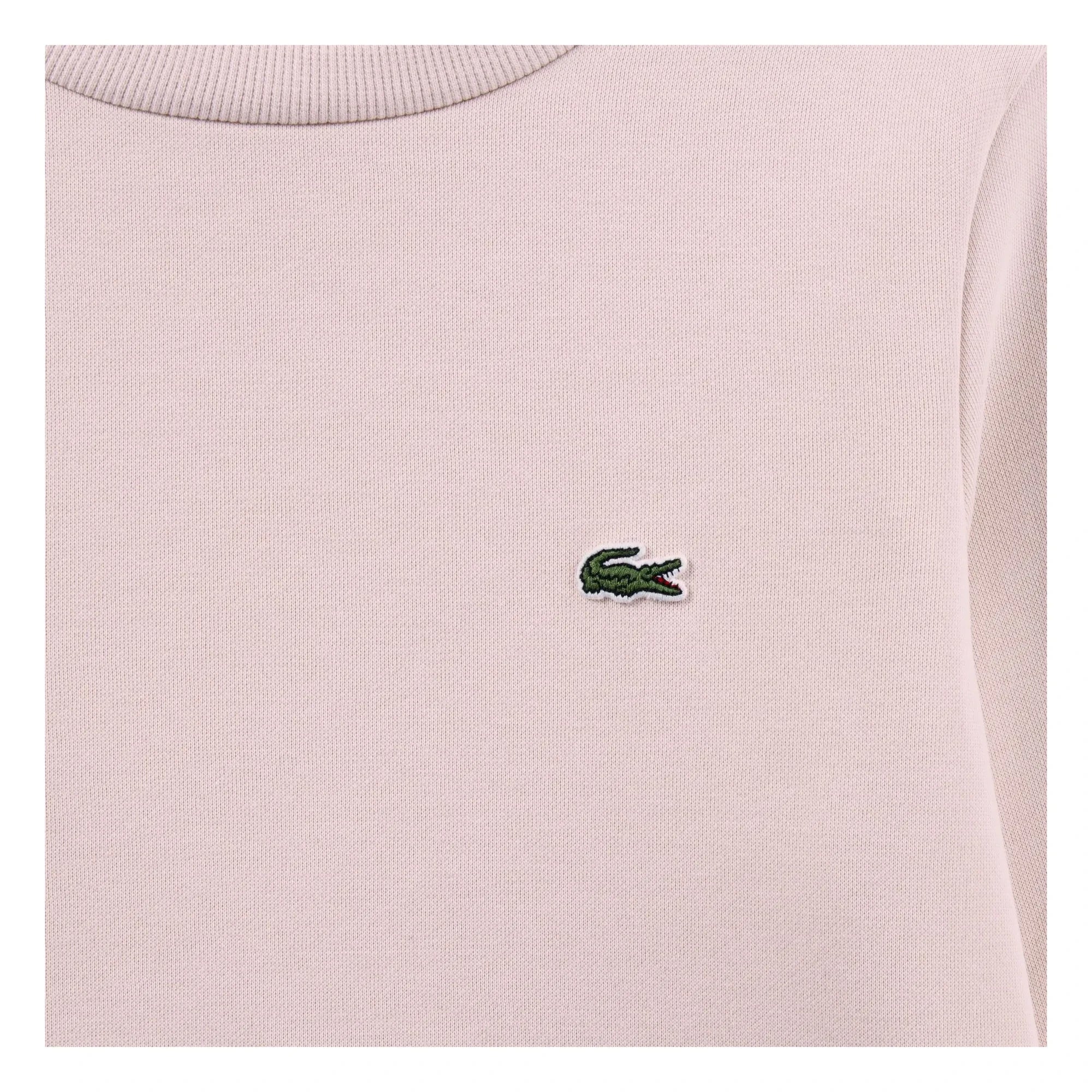 Lacoste - Organic Cotton Logo Sweatshirt | Pale Pink