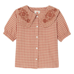Apaches - Binou Claudine Collared Blouse | Orange