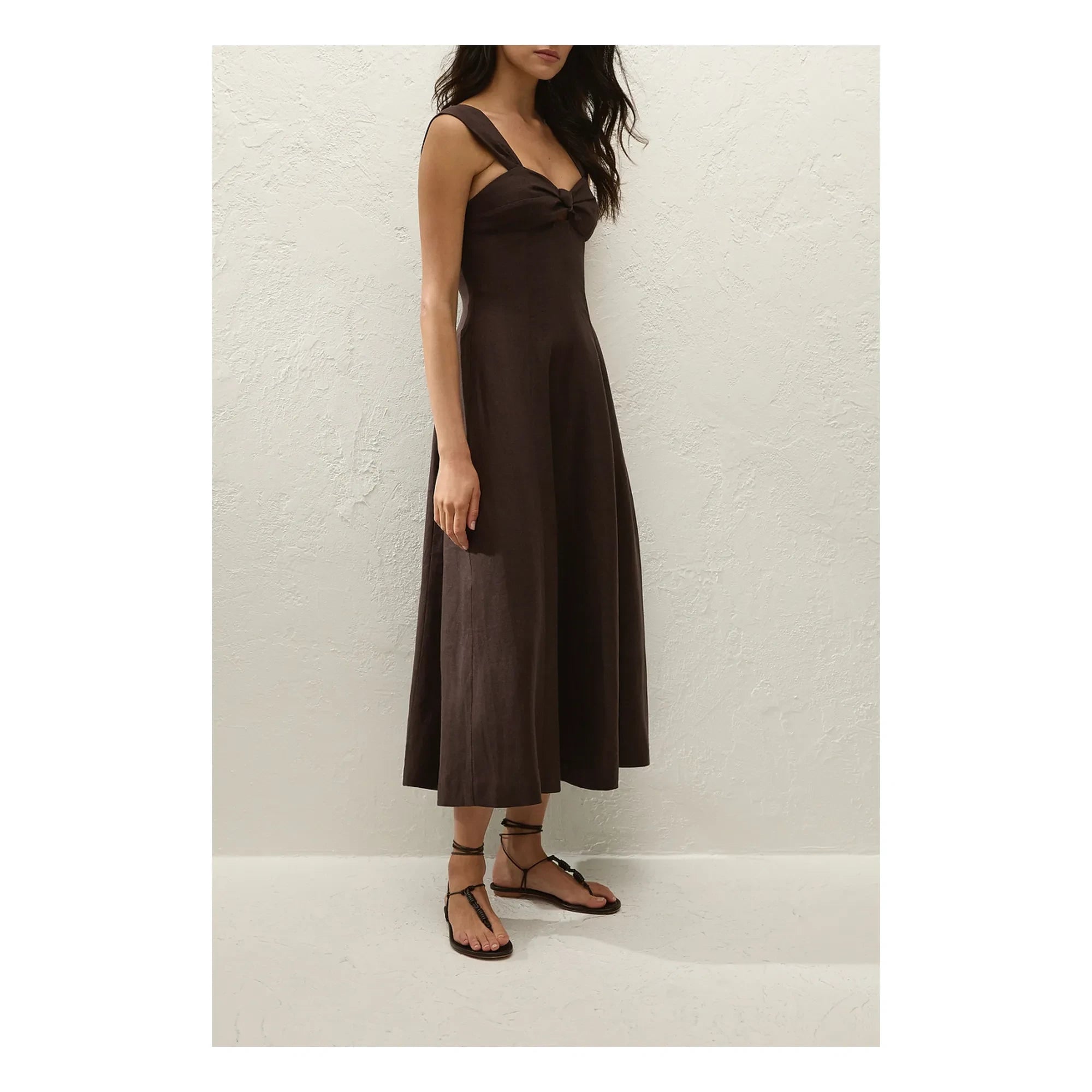 Faithfull the Brand - Pallida Linen and Cotton Dress | Brown