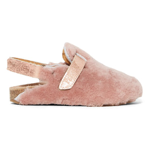 Pèpè - Faux Fur T-Straps | Pale Pink