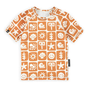 Beach & Bandits - Sea Smiley Anti-UV T-Shirt Recycled Fibers | Rust