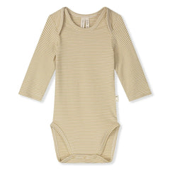 Gray Label - Çizgili Organik Pamuk Body | Hardal
