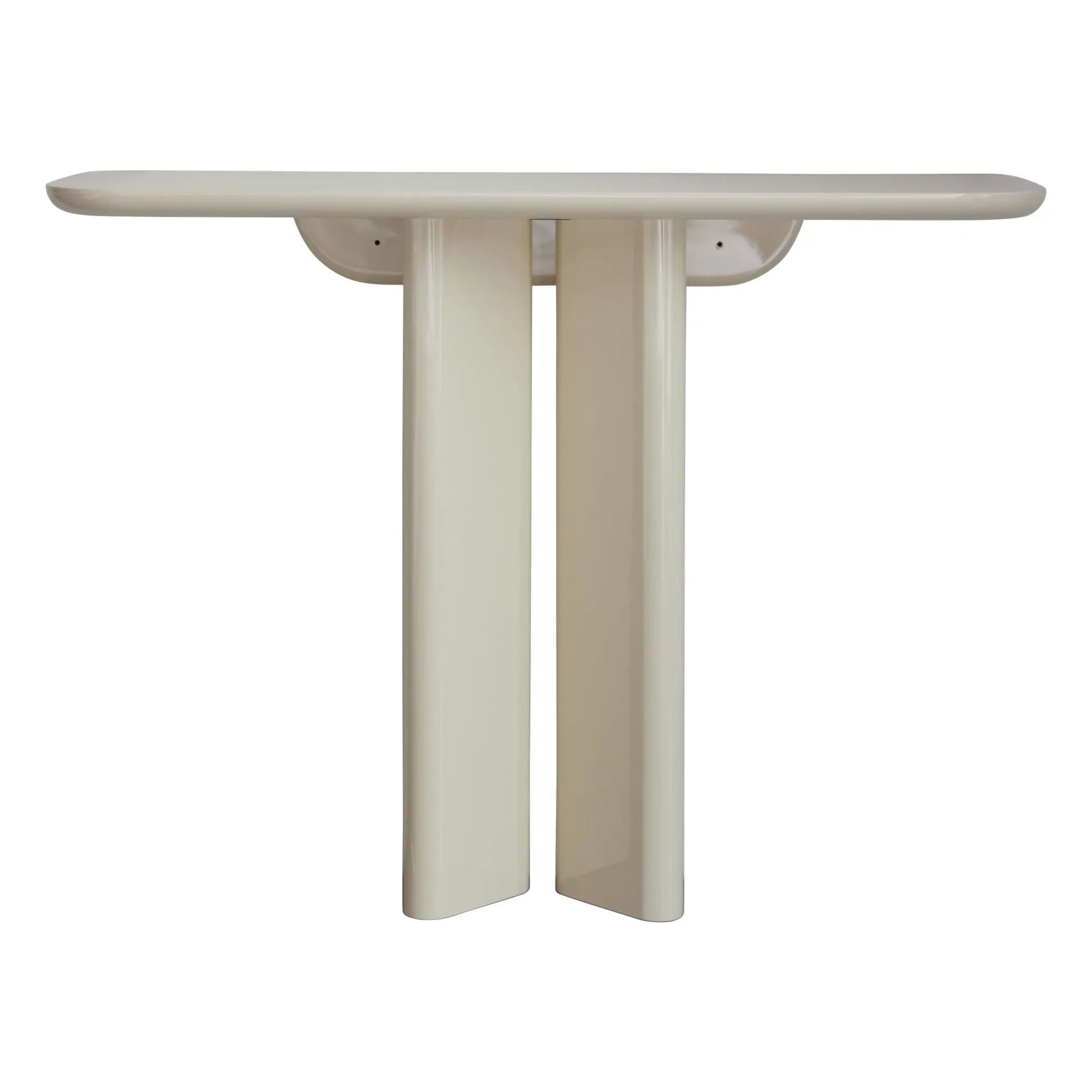 Gabrielle Paris - Lake Polished Wooden Console | Cream