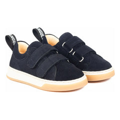 Angulus - Double Scratch Suede Sports Shoes | Navy Blue