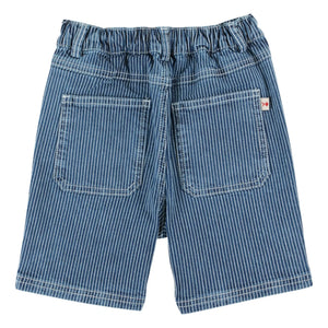 Emile et Ida - Striped Denim Bermuda Shorts | Blue
