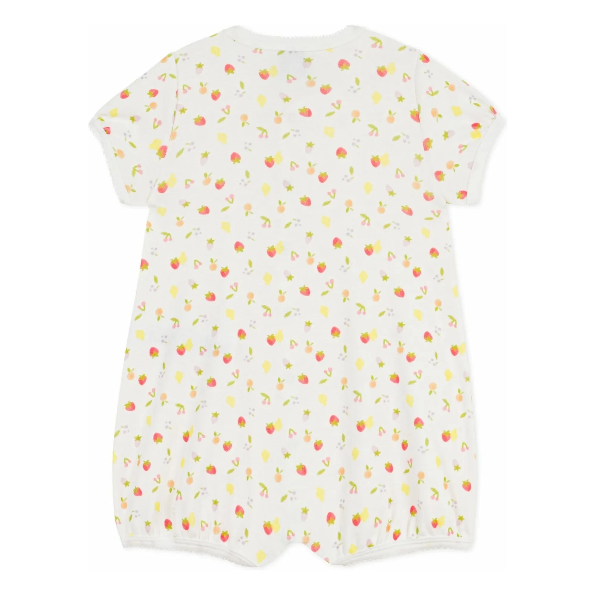 Petit Bateau - Fruit Print Romper Pajamas | Ecru