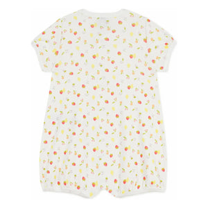 Petit Bateau - Fruit Print Romper Pajamas | Ecru