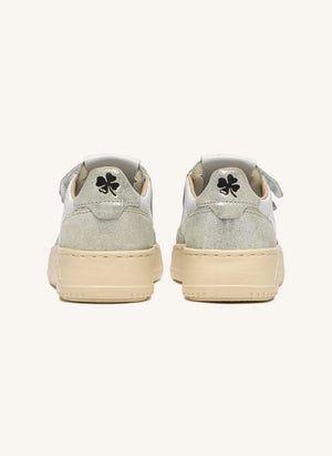 Autry - Kidstripes Low Suede Sneakers | Silver