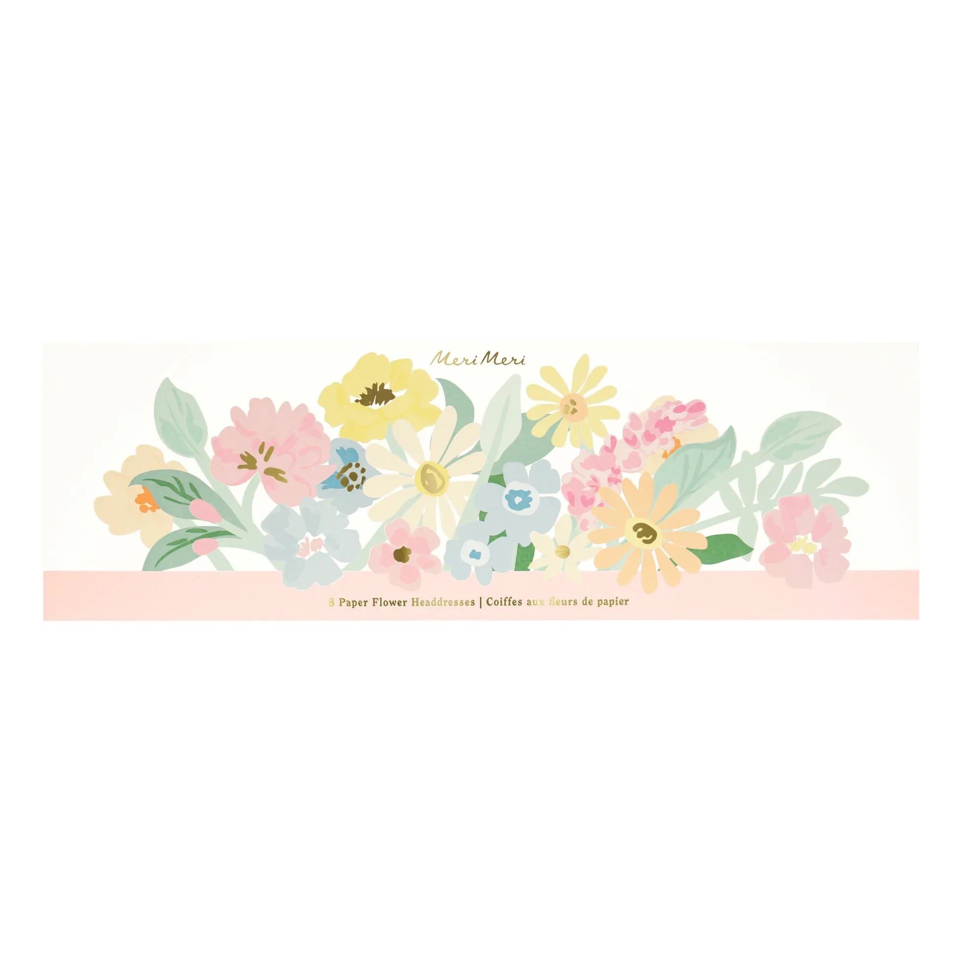 Meri Meri - Kağıt çiçek çelenk - 8'li Set | Pastel