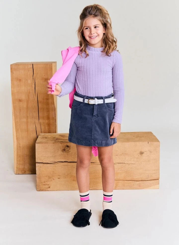 AO76 - Anka Mike Cotton Skirt | Black
