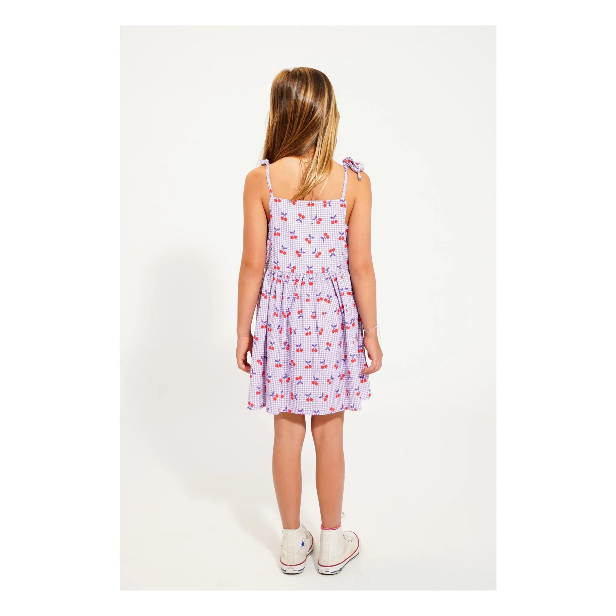 Piupiuchick - Cherry Vichy Romper | Purple