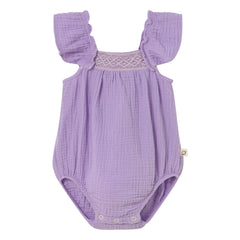 Cozmo - Tess Cotton Fleece Romper | Lavender