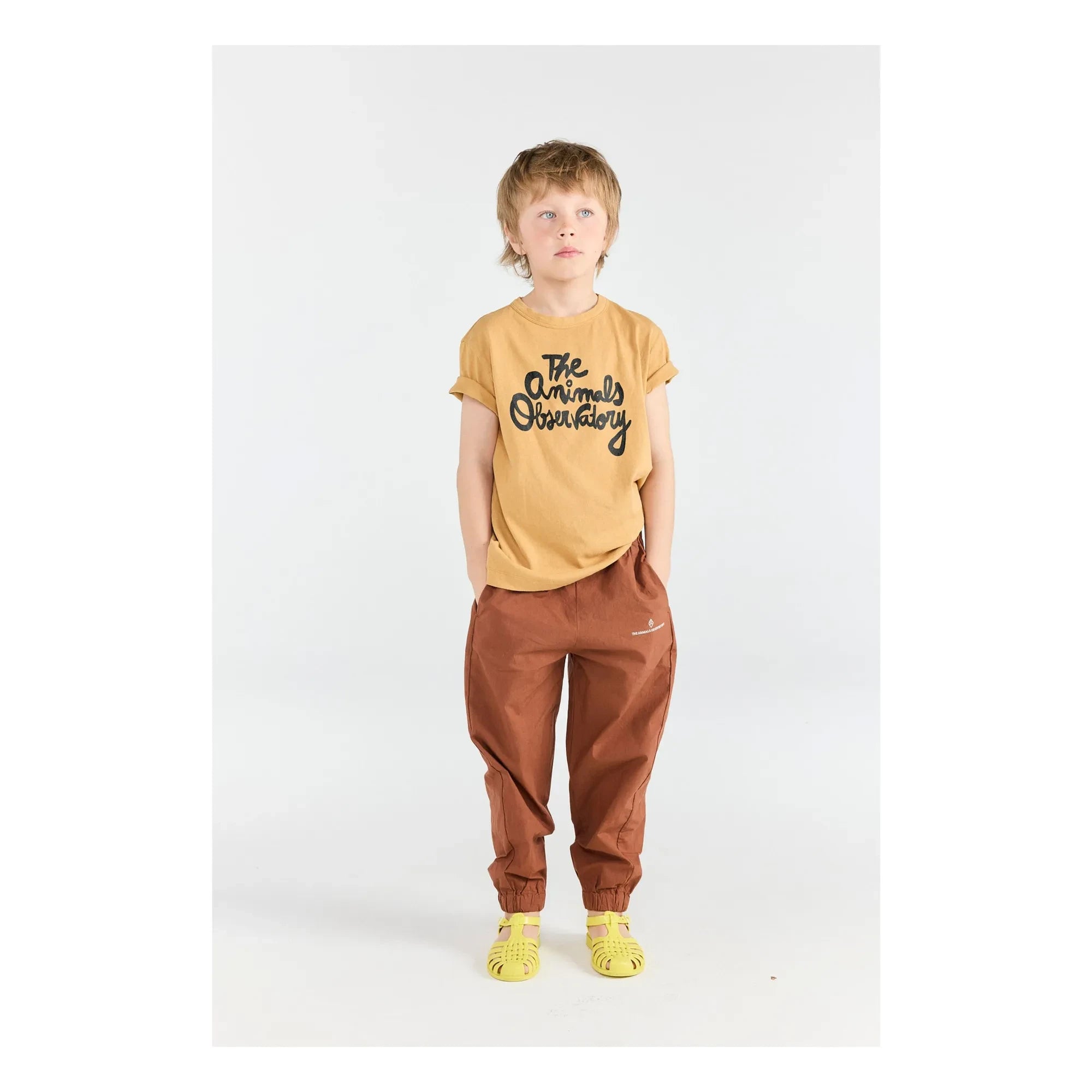 The Animals Observatory - Rooster The Animals Observatory Organic Cotton T-Shirt | Camel
