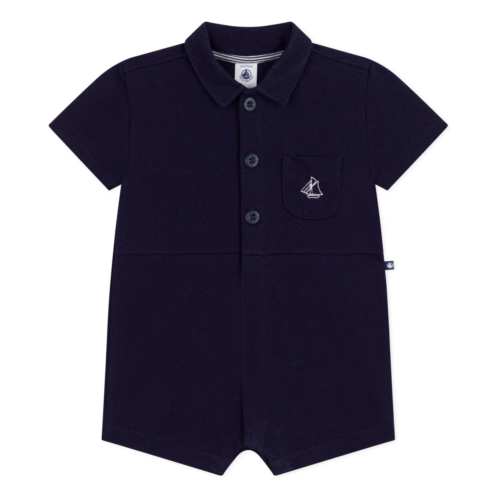 Petit Bateau - Polo yaka tulum | Koyu Mavi