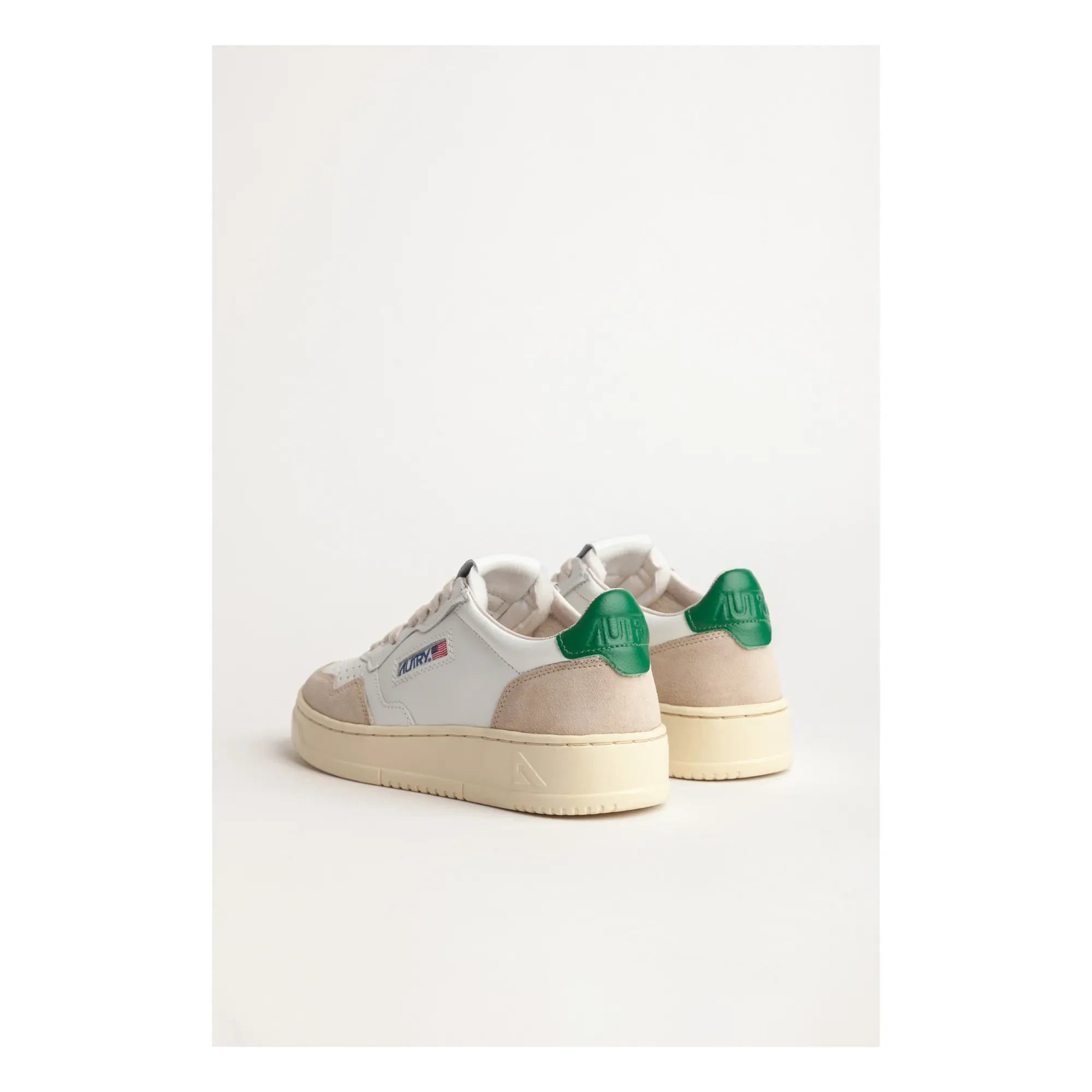 Autry - Medalist Düşük Topuklu Deri/Süet Sneaker | Yeşil