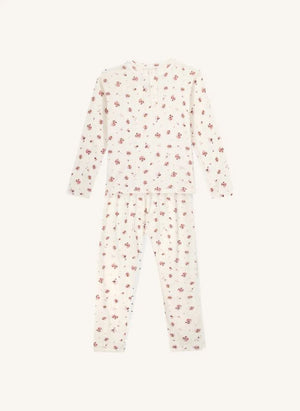 Bonton - Çiçekli Polochon Pijama | Ecru