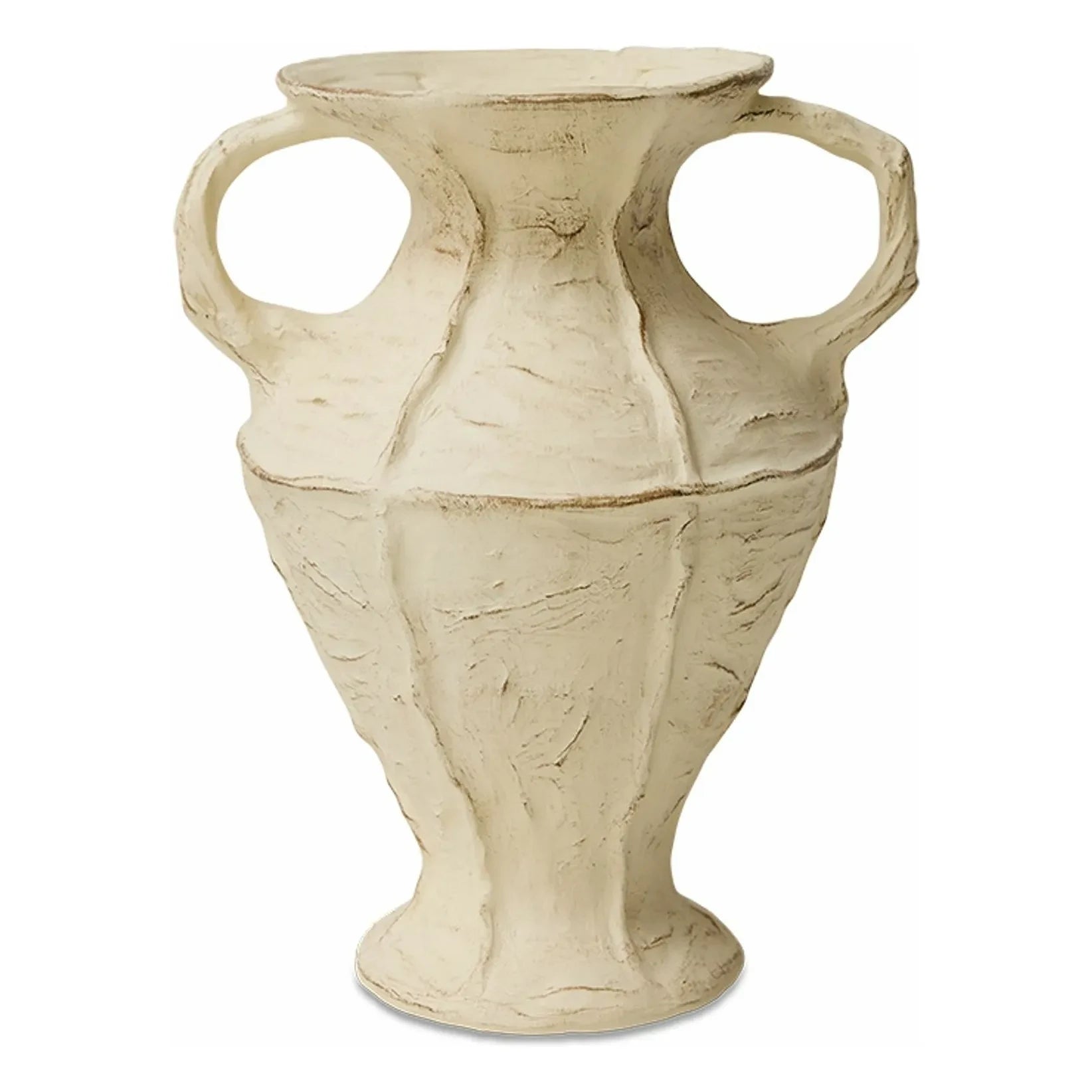 HKliving - New Classics Stone Ceramic Vase | Cream