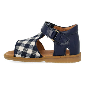 Angulus - Checked Sandals | Navy Blue
