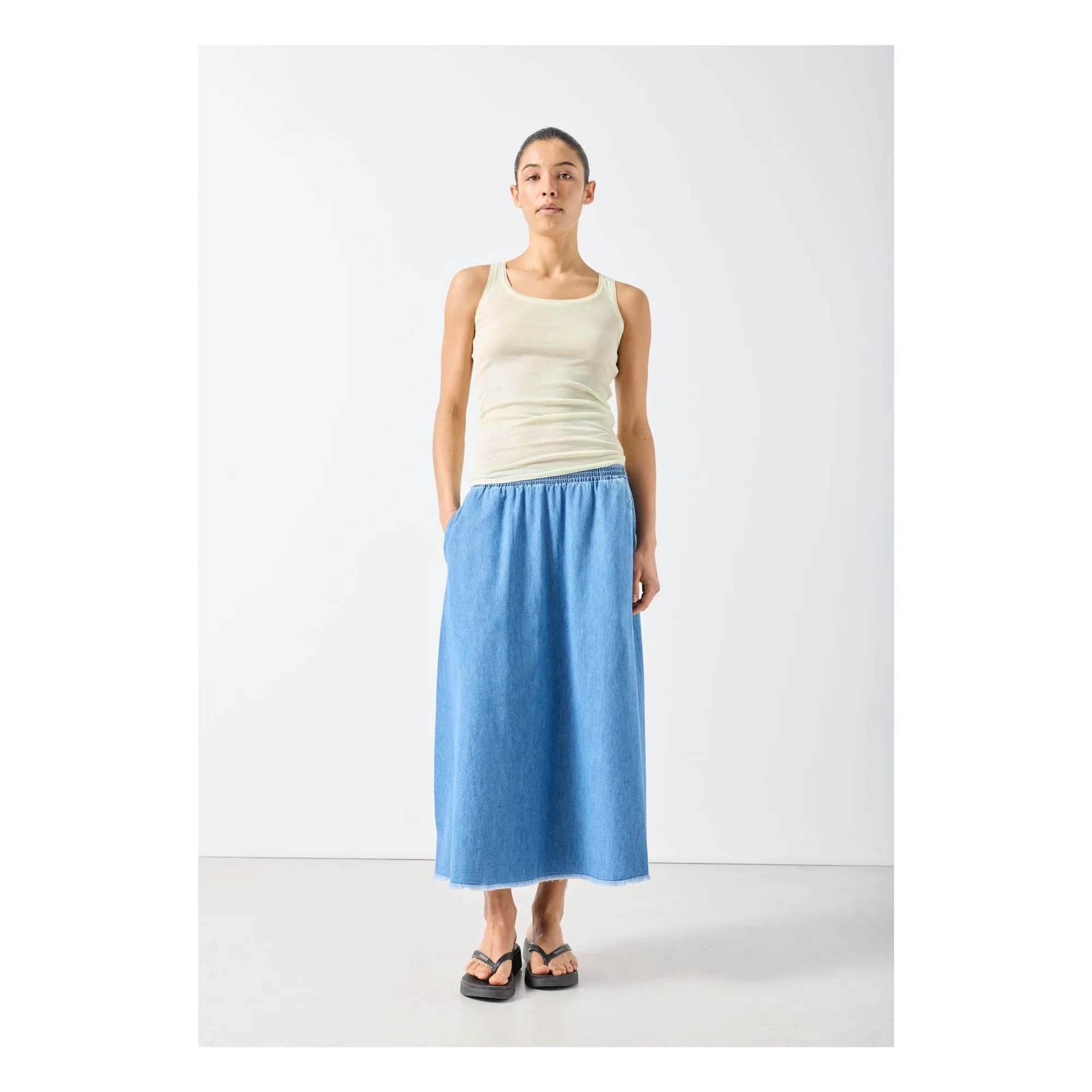 American Vintage - Izeway Cotton Skirt | Blue