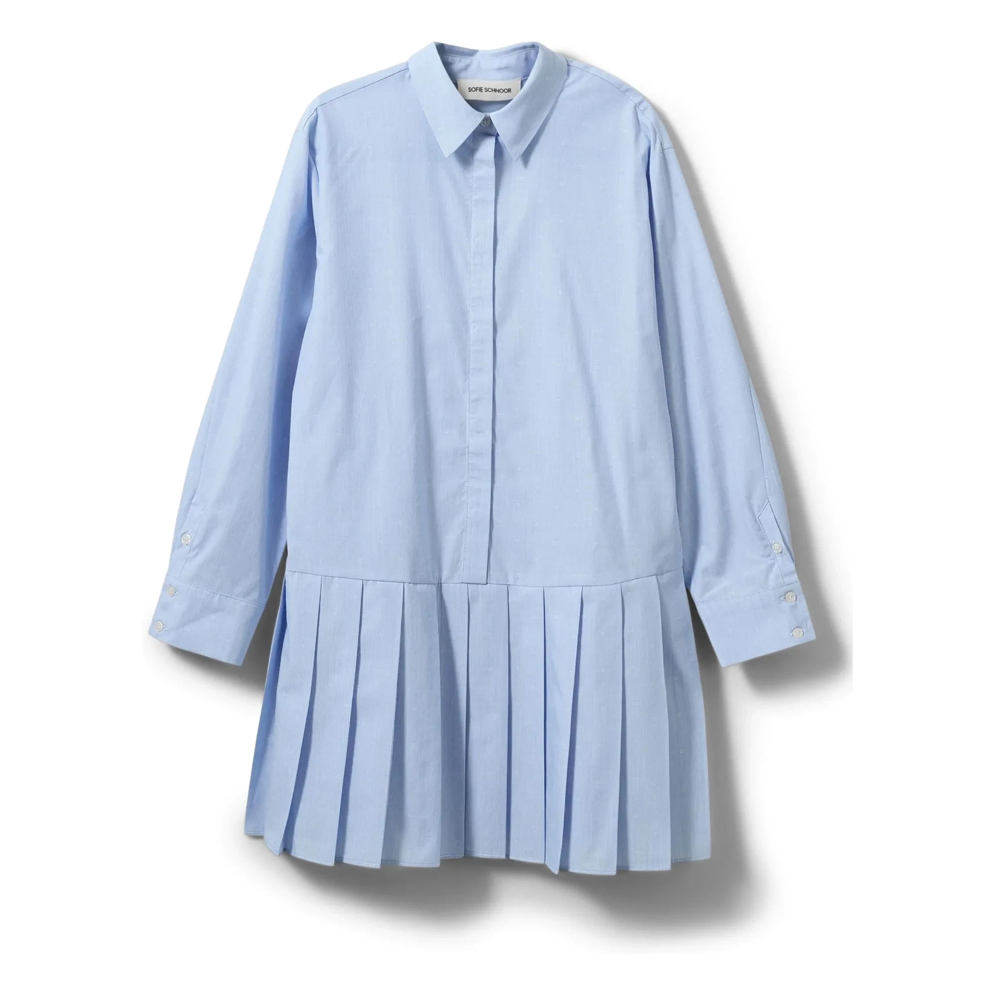 Sofie Schnoor - Penelopasy Ruffled Shirt Dress | Light Blue