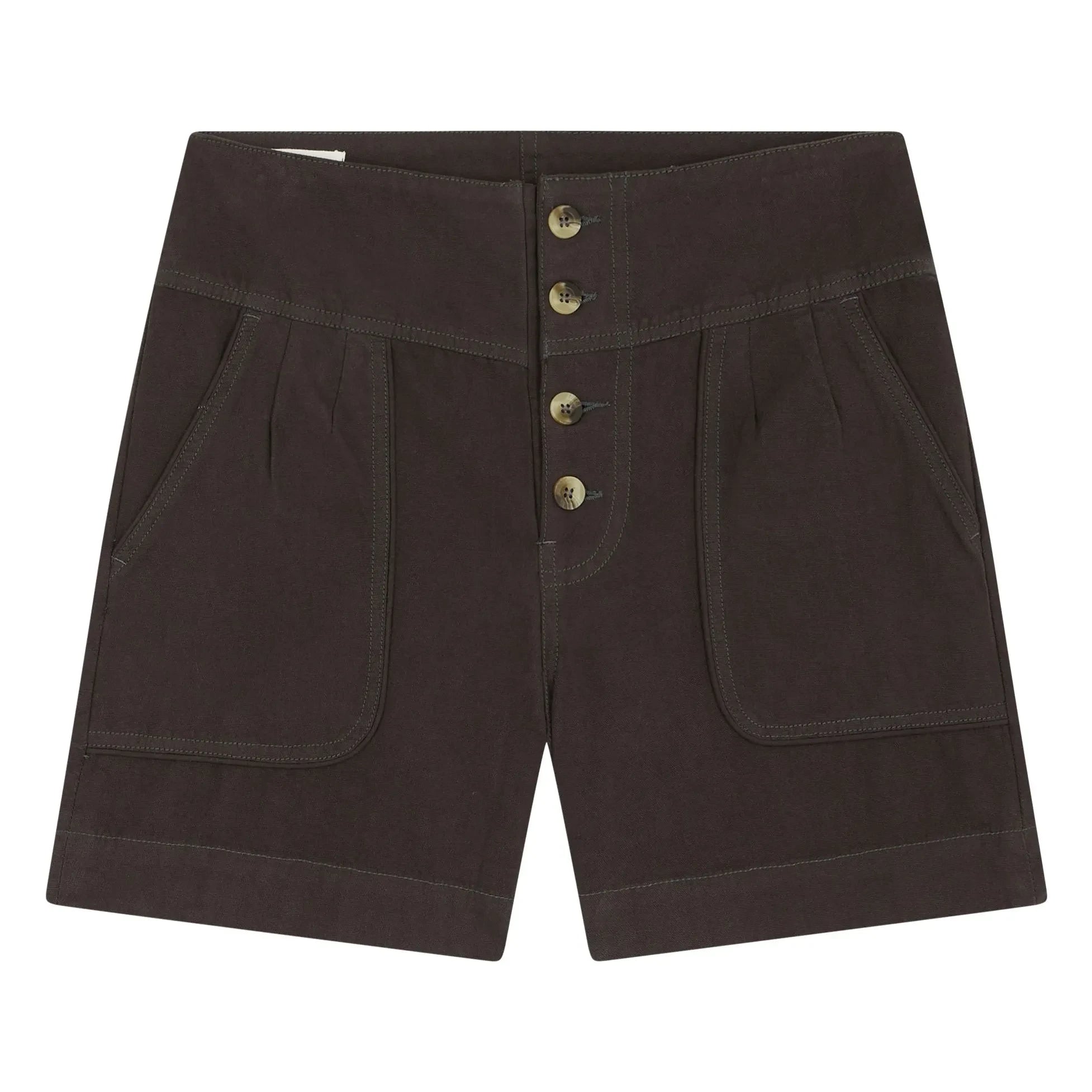 Leon & Harper - Qitu Cotton Shorts | Charcoal