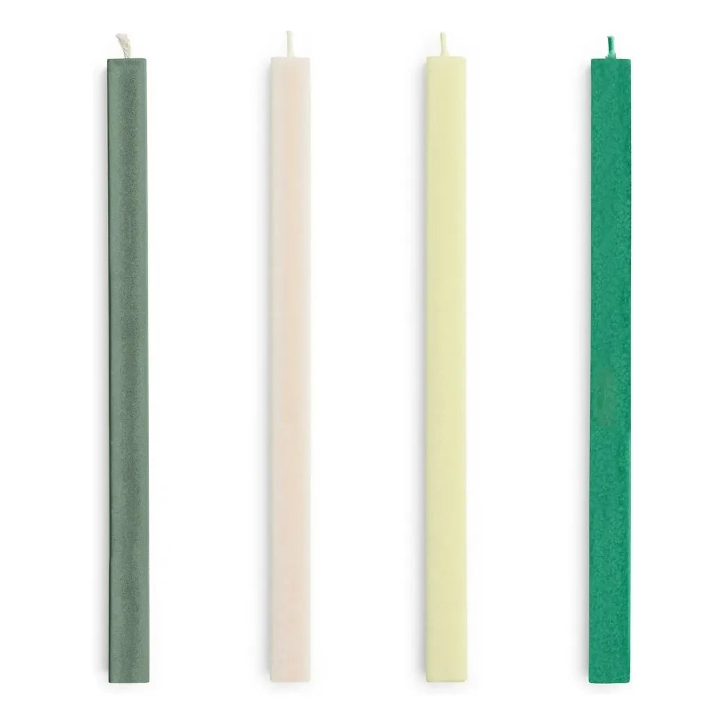 Hay - Square Candles - Set of 4 | Green