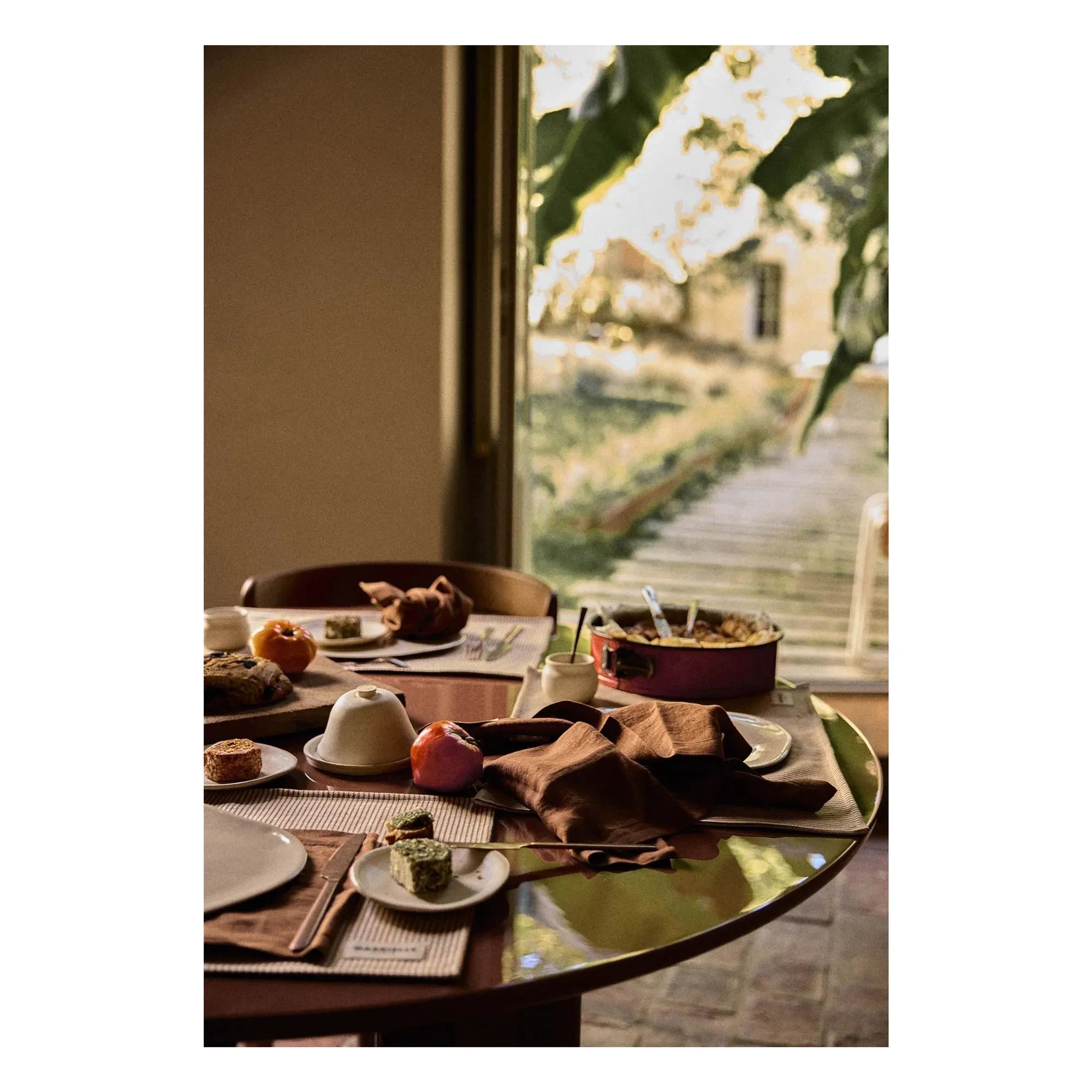 Gabrielle Paris - Garance Striped Serving Placemat | Red