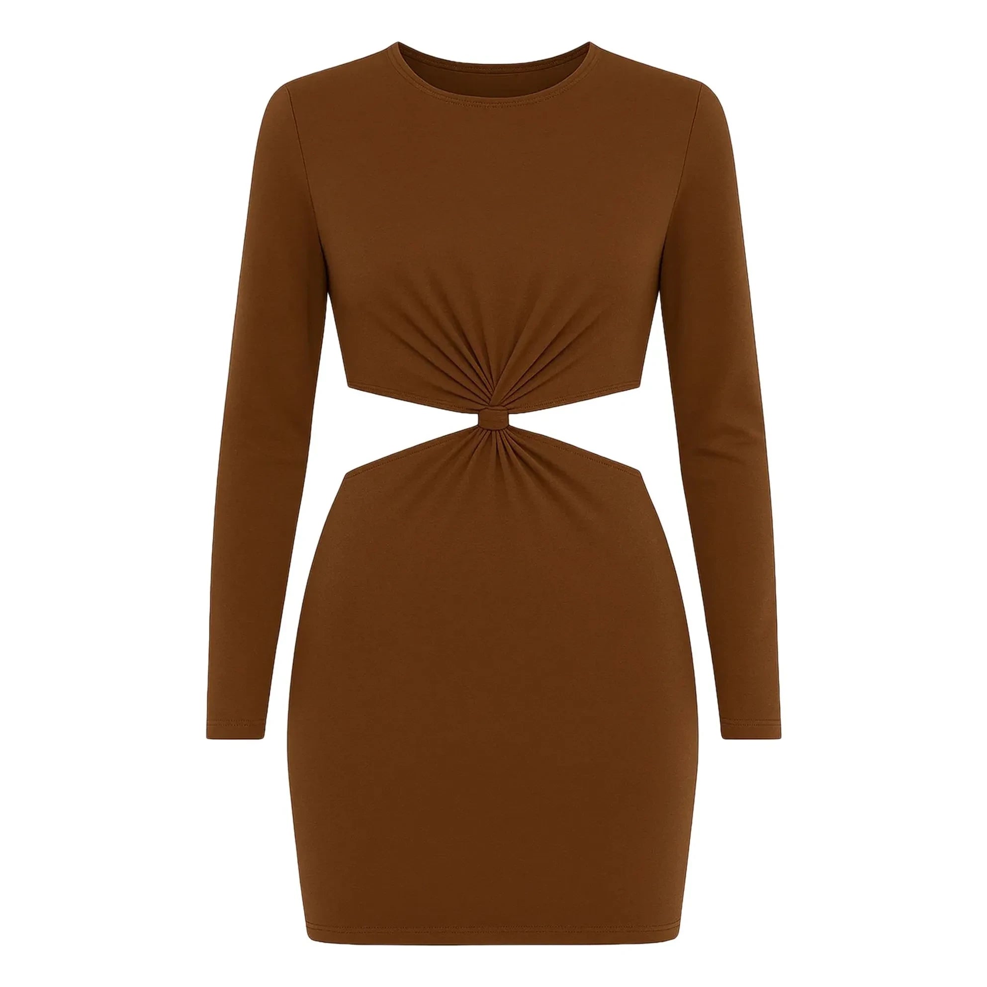 Vanessa Sposi - The Loop Cut Detail Dress | Chocolate