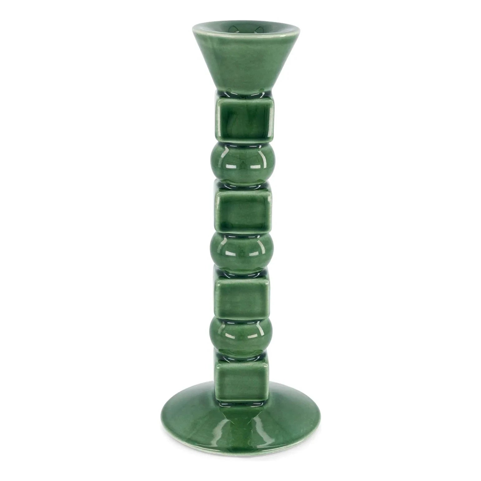 The Socialite Family - Ceramic Anna Candle Holder Medium | Olive Green