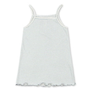 Konges Sløjd - Textured Roli Striped Organic Cotton Dress | Blue