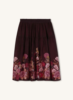 Chloé - Fleurie Yün gazlı etek | Plum