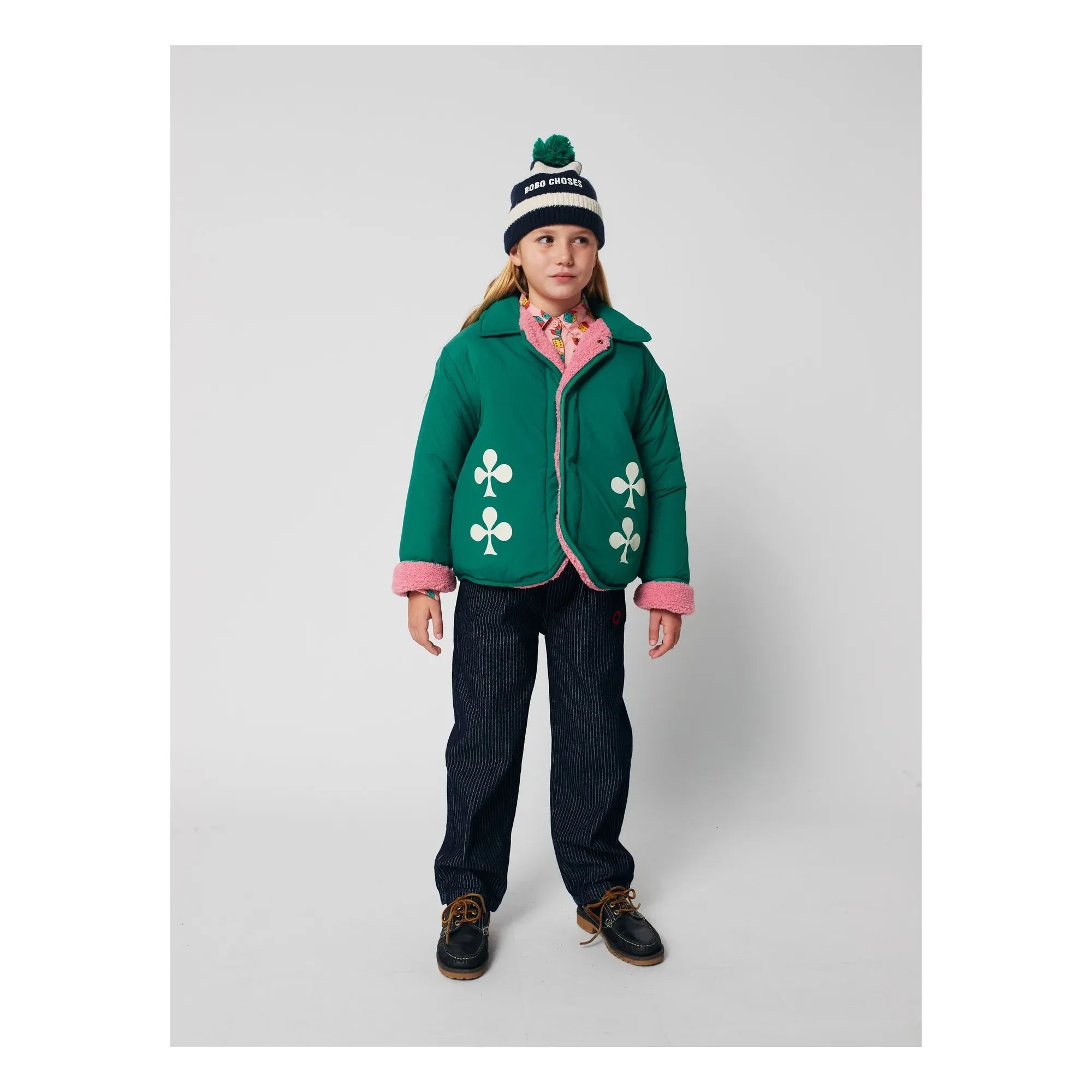 Bobo Choses - Reversible Waterproof Recycled Fiber Jacket | Green