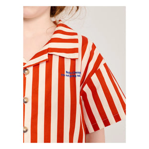 Bobo Choses - Striped Organic Cotton Shirt and Shorts Set | Red