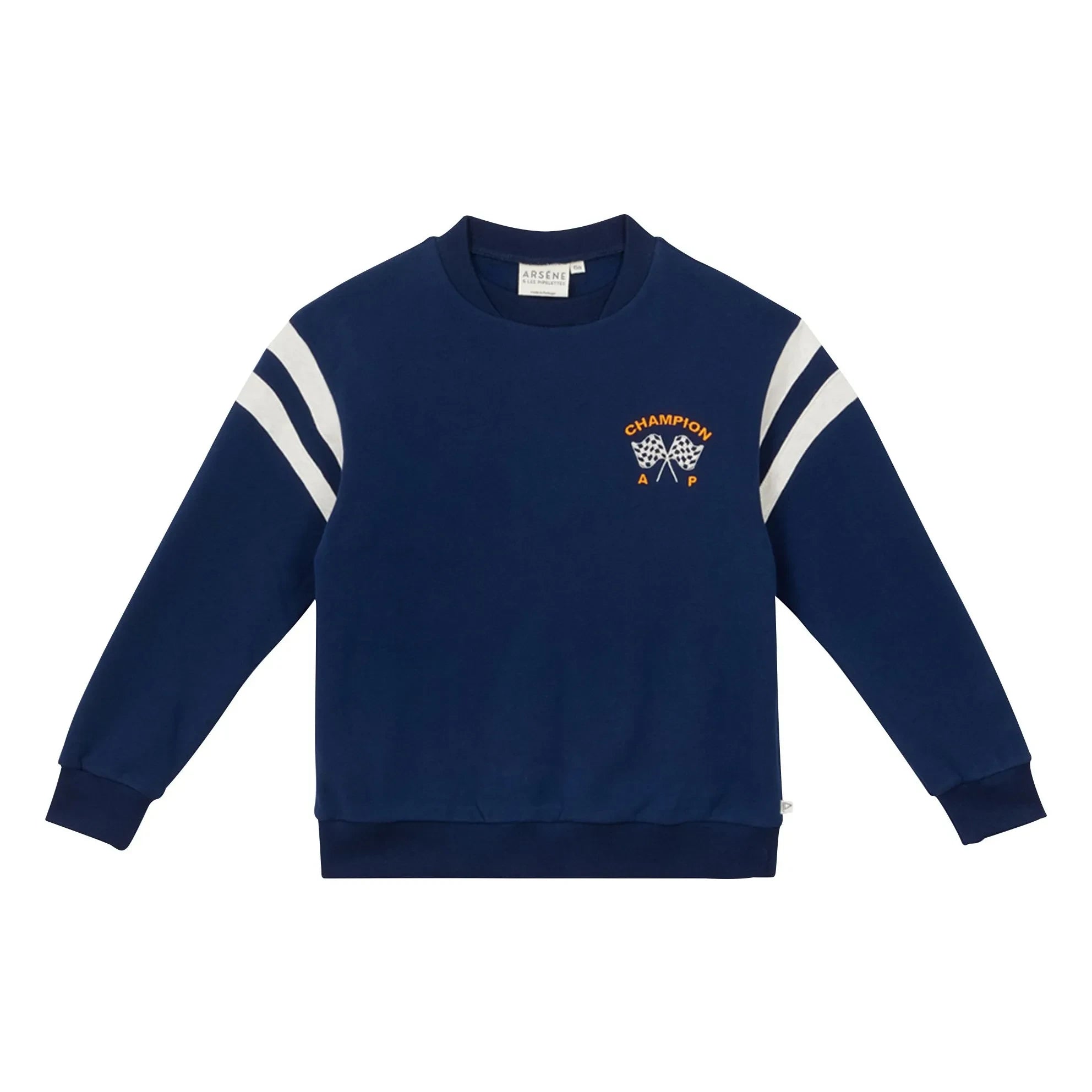 Arsène et Les Pipelettes - Godson organic cotton sweatshirt | Navy Blue