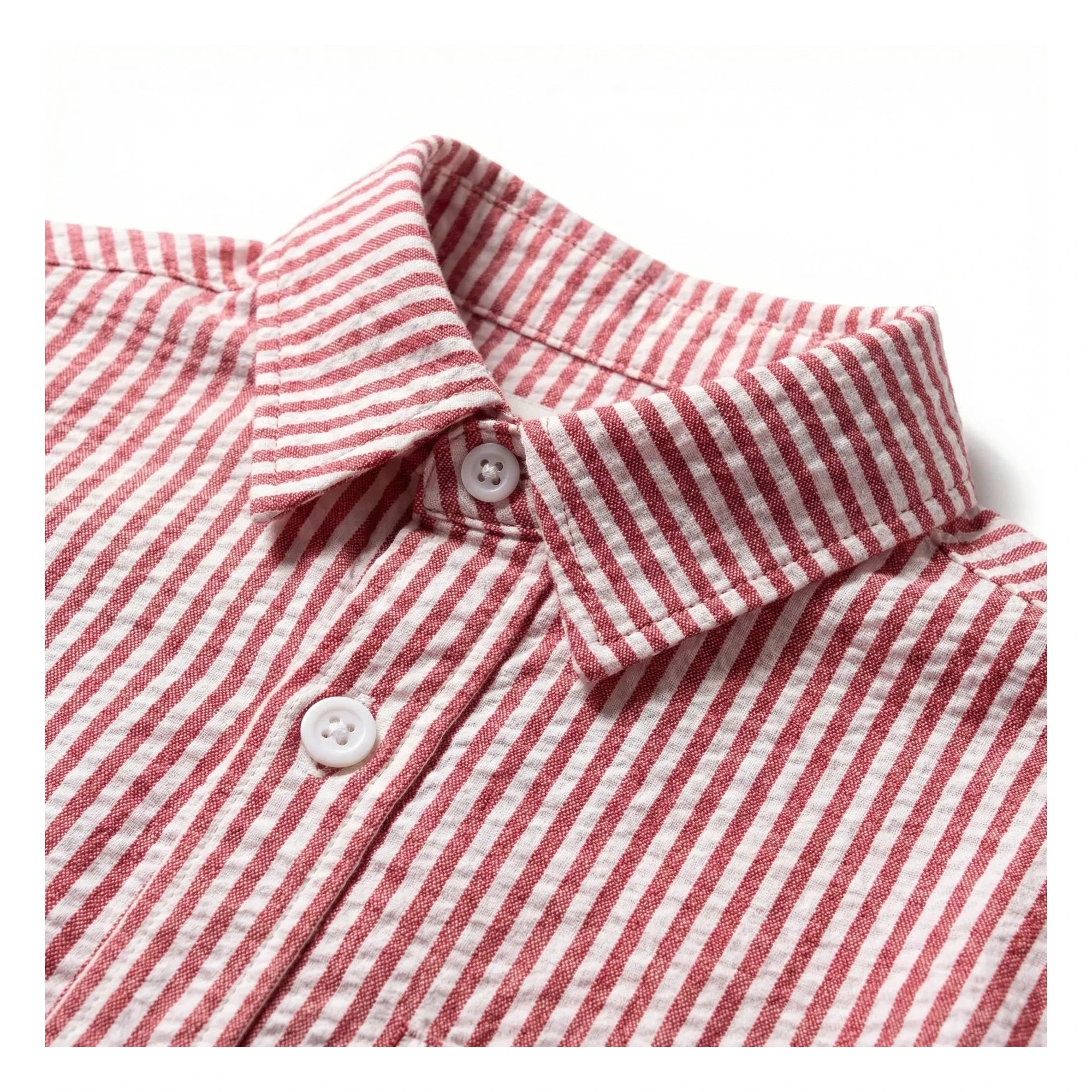 Smallable Kid - Striped Shirt | Cherry Red